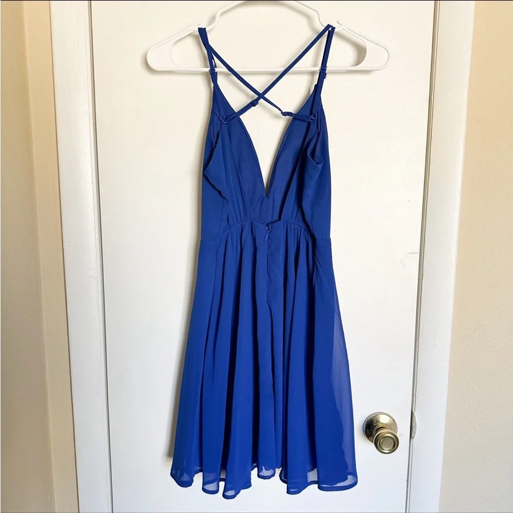 Charlotte Russe • Strappy Skater Dress • Royal Blue • Size XS - Picture 7 of 8